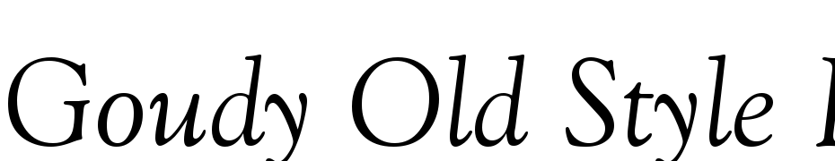 Goudy Old Style Italic Schrift Herunterladen Kostenlos